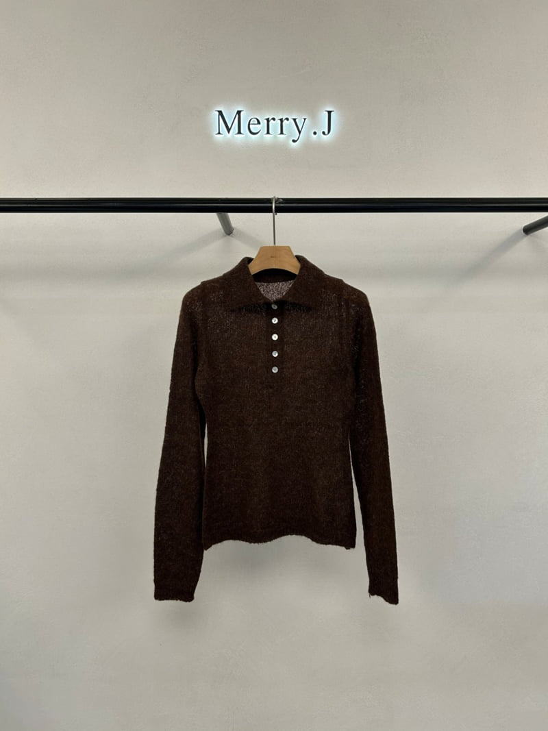 Merry J - Korean Women Fashion - #momslook - Onz Collar Knit - 4