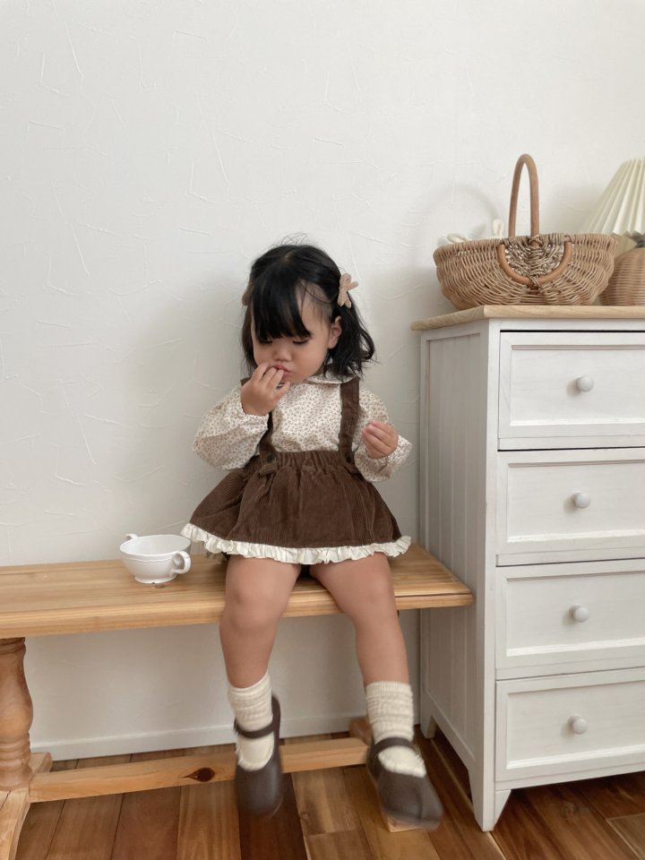 Mimi Market - Korean Baby Fashion - #babyboutique - Corduroy Frill Tiered Skirt - 6
