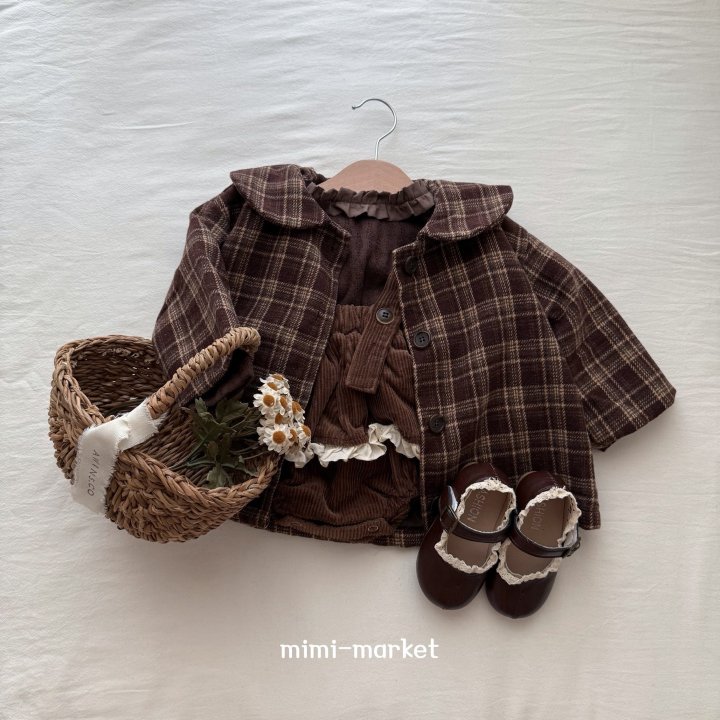 Mimi Market - Korean Baby Fashion - #babyfashion - Check Sailor Coat - 2