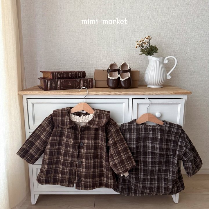 Mimi Market - Korean Baby Fashion - #babyfever - Check Sailor Coat - 3