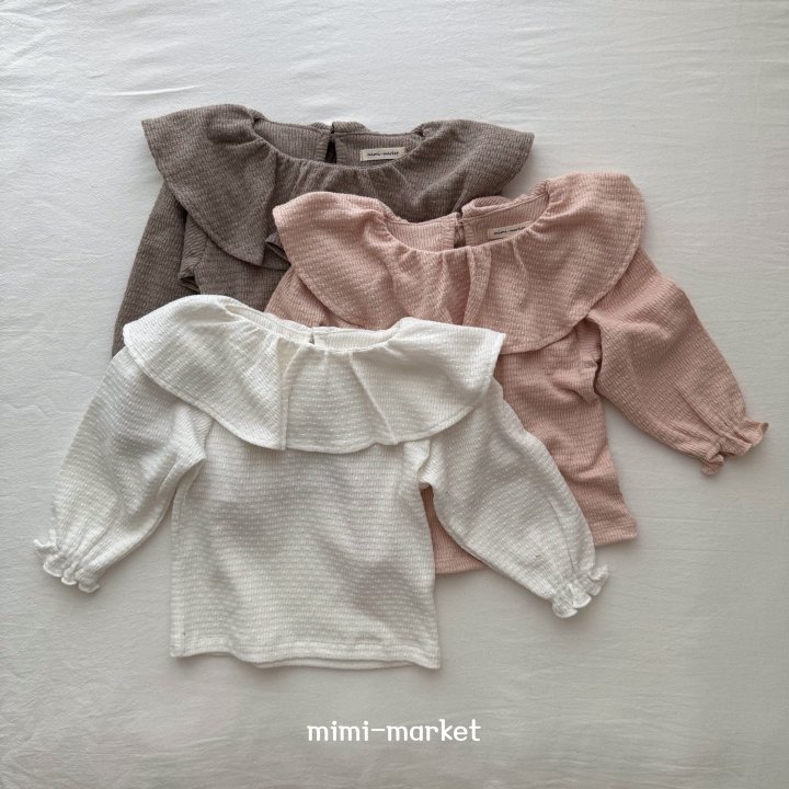 Mimi Market - Korean Baby Fashion - #babygirlfashion - Ribbon Frill Tee - 2
