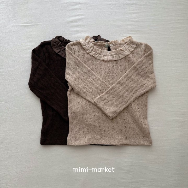 Mimi Market - Korean Baby Fashion - #babylifestyle - Frill Jacquard Tee
