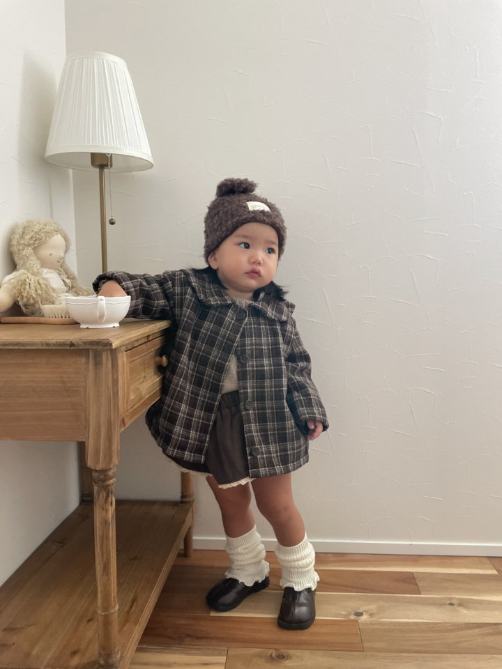 Mimi Market - Korean Baby Fashion - #babyootd - Check Sailor Coat - 7