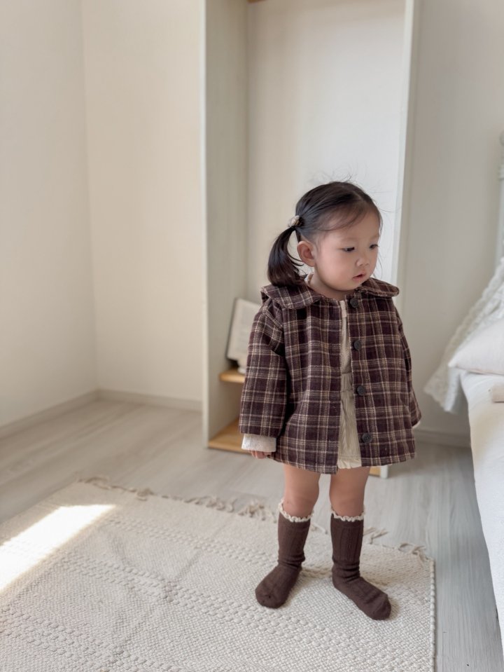 Mimi Market - Korean Baby Fashion - #babyoutfit - Check Sailor Coat - 9