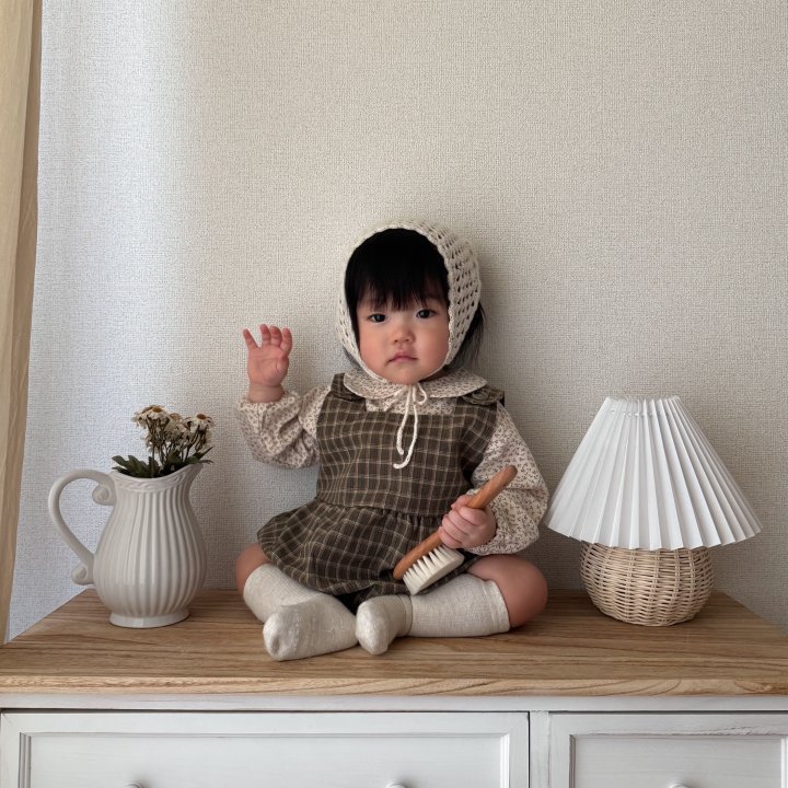 Mimi Market - Korean Baby Fashion - #babyoutfit - Check Overall Suit - 12