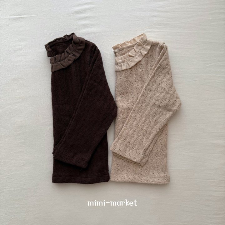 Mimi Market - Korean Baby Fashion - #babywear - Frill Jacquard Tee - 6
