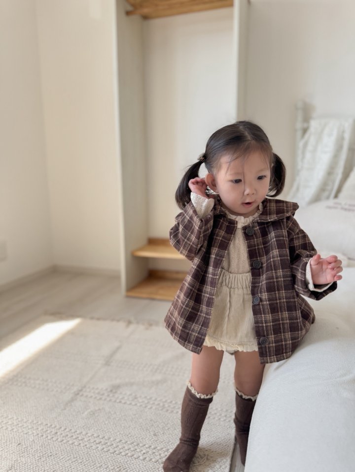 Mimi Market - Korean Baby Fashion - #onlinebabyboutique - Check Sailor Coat - 11