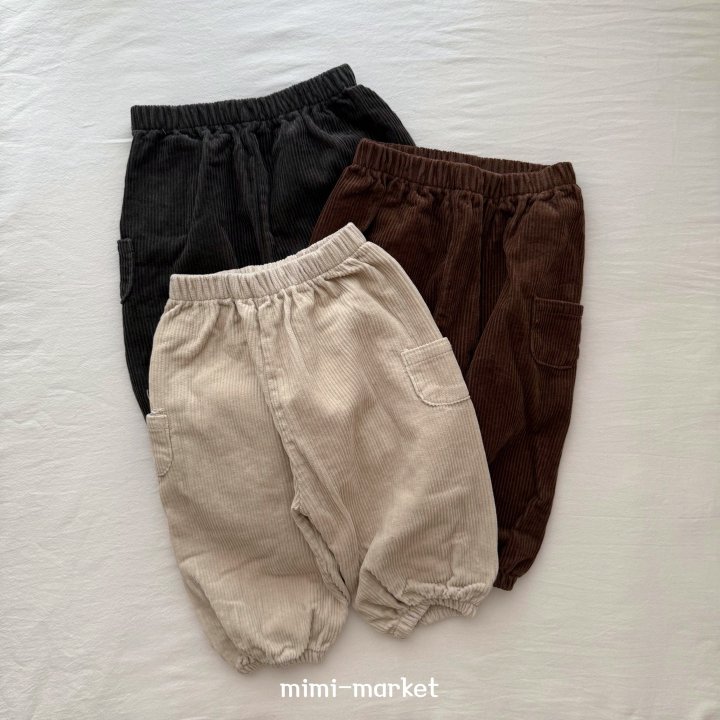 Mimi Market - Korean Baby Fashion - #onlinebabyboutique - Pocket Corduroy Pants - 6
