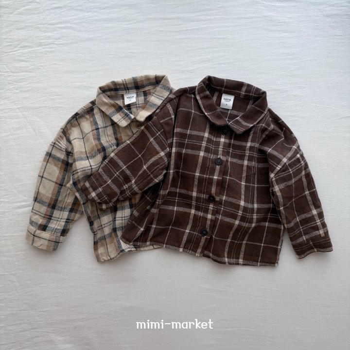 Mimi Market - Korean Baby Fashion - #onlinebabyboutique - Check Shirt