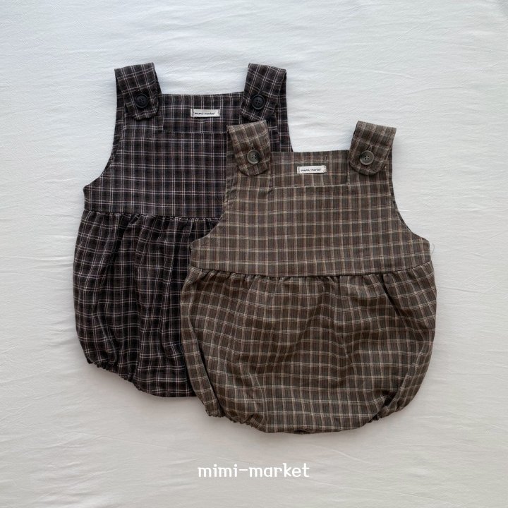 Mimi Market - Korean Baby Fashion - #onlinebabyshop - Check Overall Suit