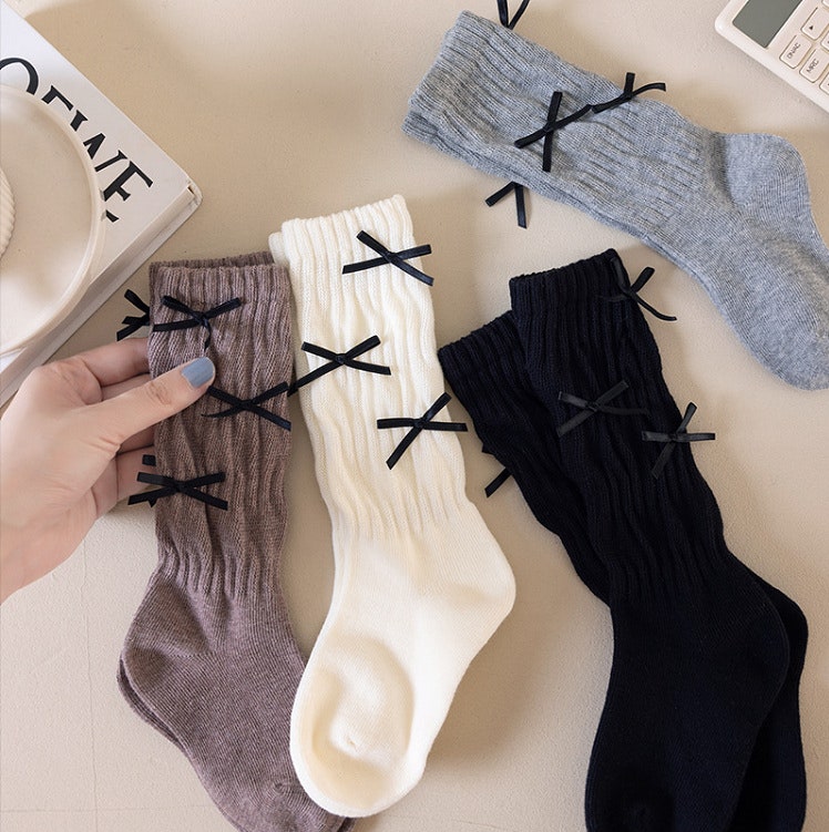 Miso - Korean Children Fashion - #Kfashion4kids - Ribbon Warmer Socks - 7
