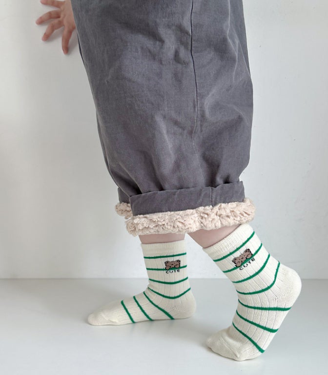 Miso - Korean Children Fashion - #Kfashion4kids - Bear Happy Day Socks Set (set of 5) - 7