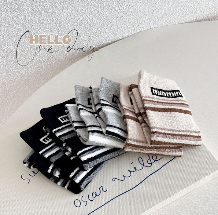 Miso - Korean Children Fashion - #childofig - Stripe Mini Half Set (set of 3) - 3