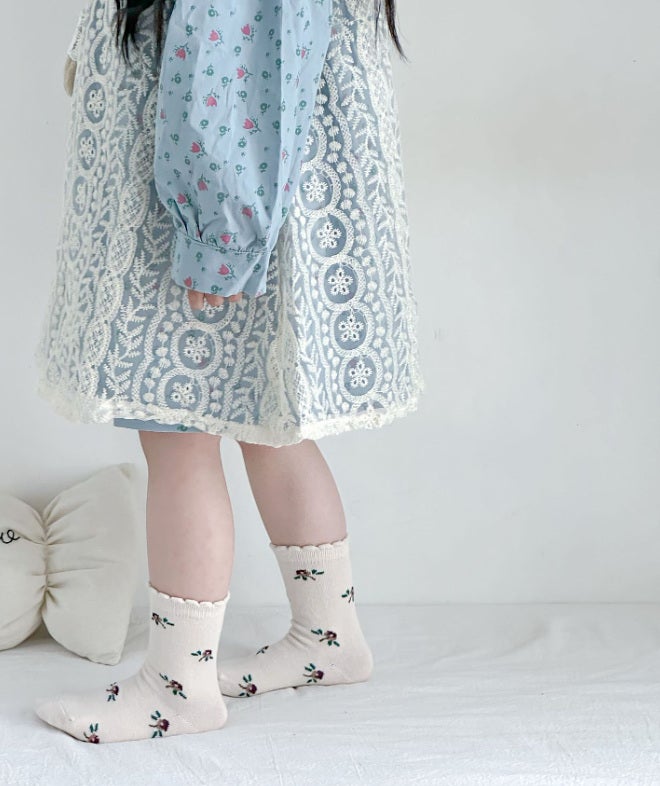 Miso - Korean Children Fashion - #childofig - Flower Bunny Socks Set (set of 5) - 11