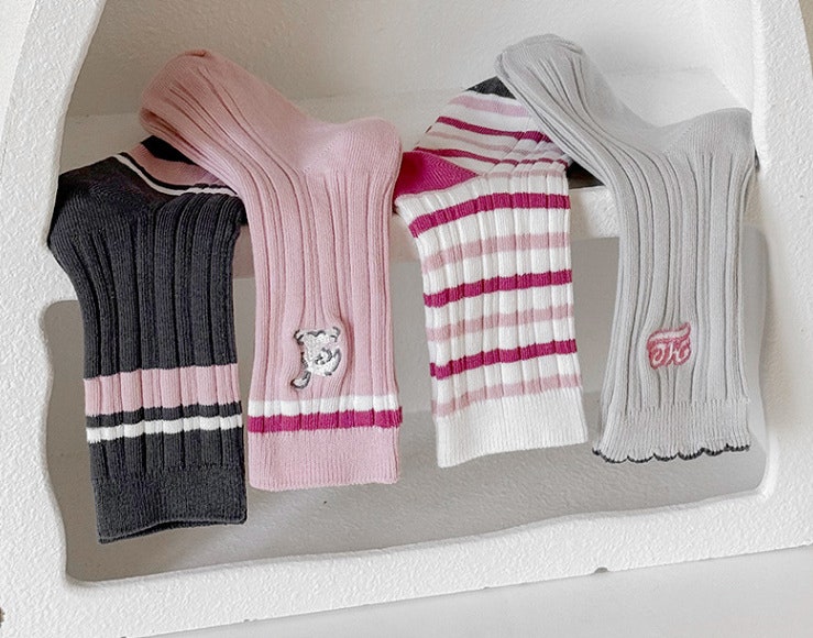 Miso - Korean Children Fashion - #childofig - Rabbit Me Socks Set (set of 4) - 4