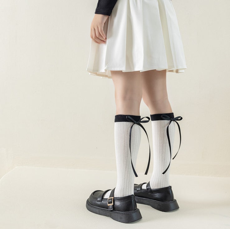 Miso - Korean Children Fashion - #childrensboutique - Long Ribbon Tights - 2