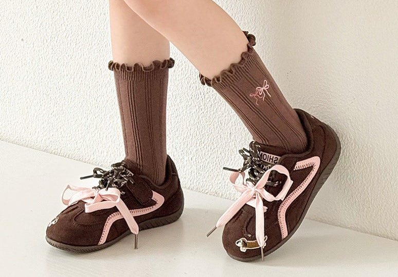 Miso - Korean Children Fashion - #childrensboutique - Ribbon Socks (set of 3) - 7