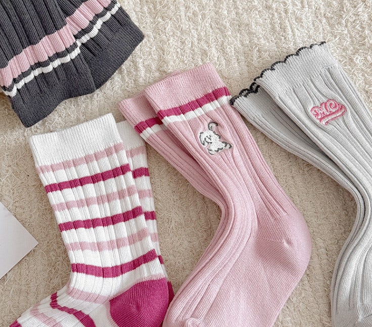 Miso - Korean Children Fashion - #childrensboutique - Rabbit Me Socks Set (set of 4) - 5