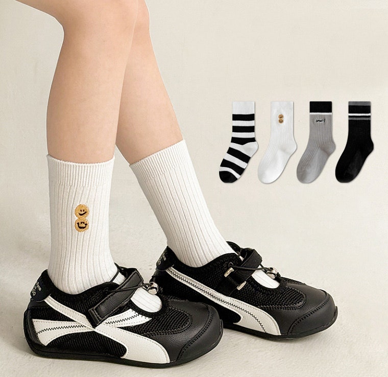 Miso - Korean Children Fashion - #childrensboutique - Double Socks Set (set of 4) - 2