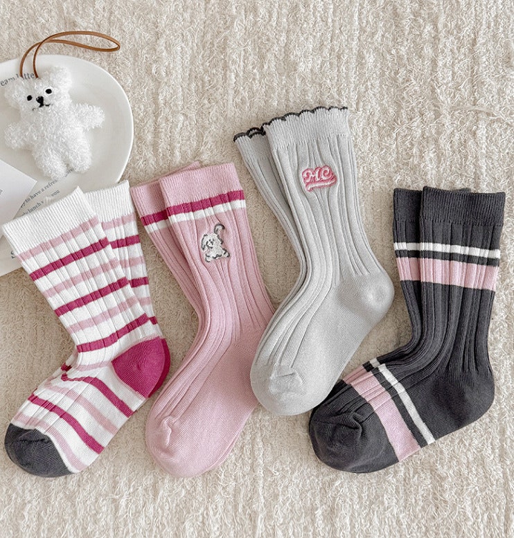 Miso - Korean Children Fashion - #designkidswear - Rabbit Me Socks Set (set of 4) - 6