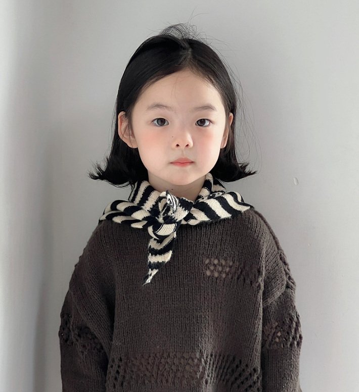 Miso - Korean Children Fashion - #discoveringself - Stripe Bandana Muffler - 2