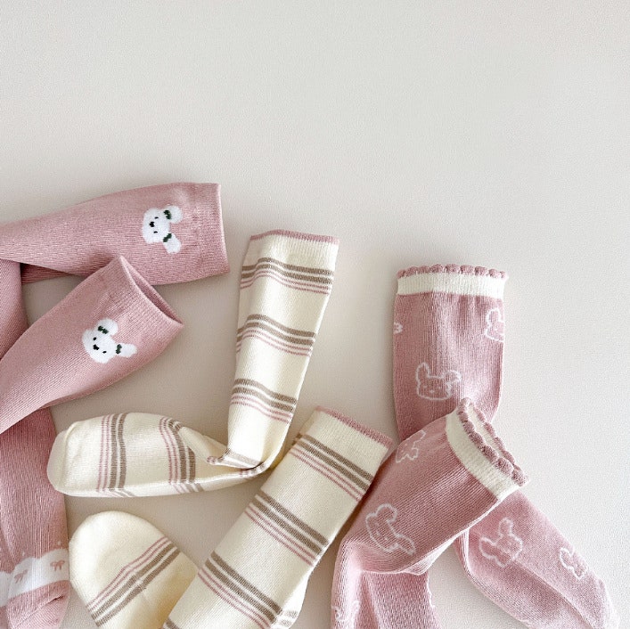 Miso - Korean Children Fashion - #discoveringself - Pink Bunny Half Set (set of 3) - 12