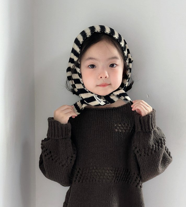 Miso - Korean Children Fashion - #fashionkids - Stripe Bandana Muffler - 3