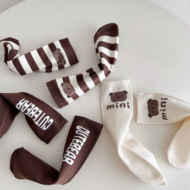 Miso - Korean Children Fashion - #fashionkids - Mini Bear Half Set (set of 3) - 10