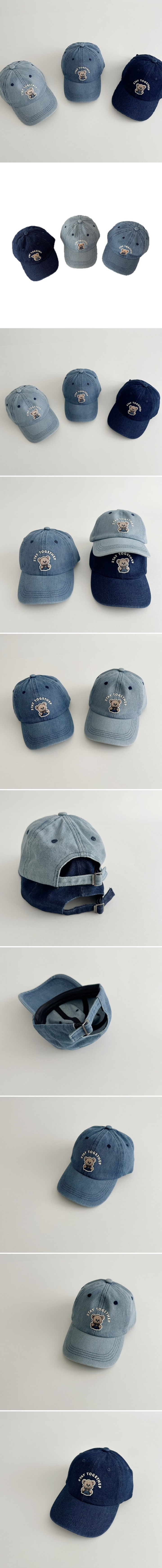 Miso - Korean Children Fashion - #kidsshorts - Stay Bear Denim Cap Hat