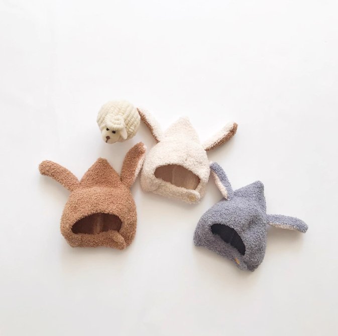 Miso - Korean Children Fashion - #kidsshorts - Button Soft Bonnet Hat - 5