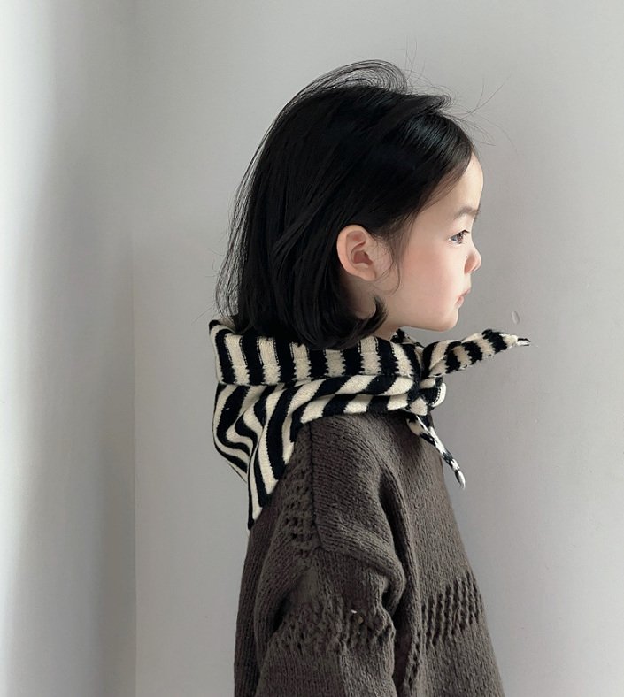 Miso - Korean Children Fashion - #fashionkids - Stripe Bandana Muffler - 4