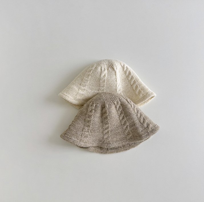 Miso - Korean Children Fashion - #kidsshorts - Cable Knit Bucket Hat - 2