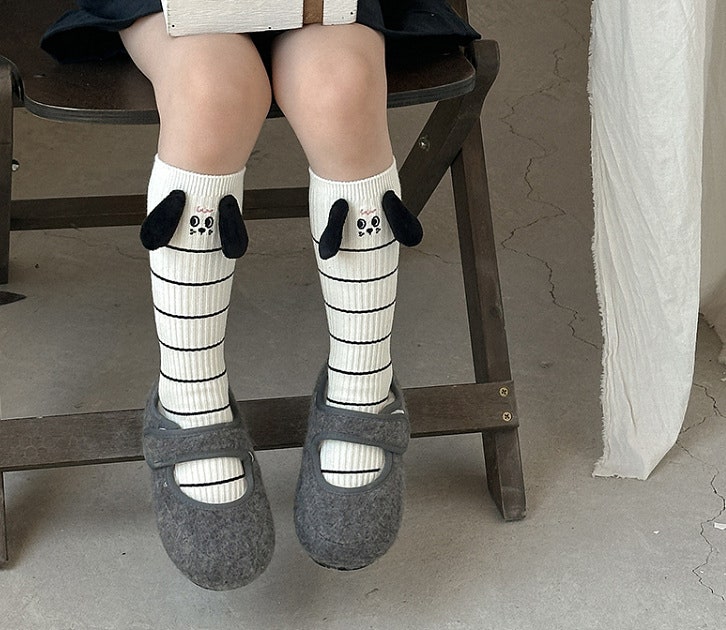 Miso - Korean Children Fashion - #kidsshorts - Stripe Puppy Half Set (set of 3) - 7