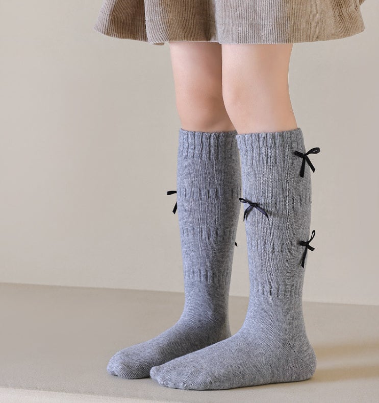 Miso - Korean Children Fashion - #fashionkids - Ribbon Warmer Socks - 4