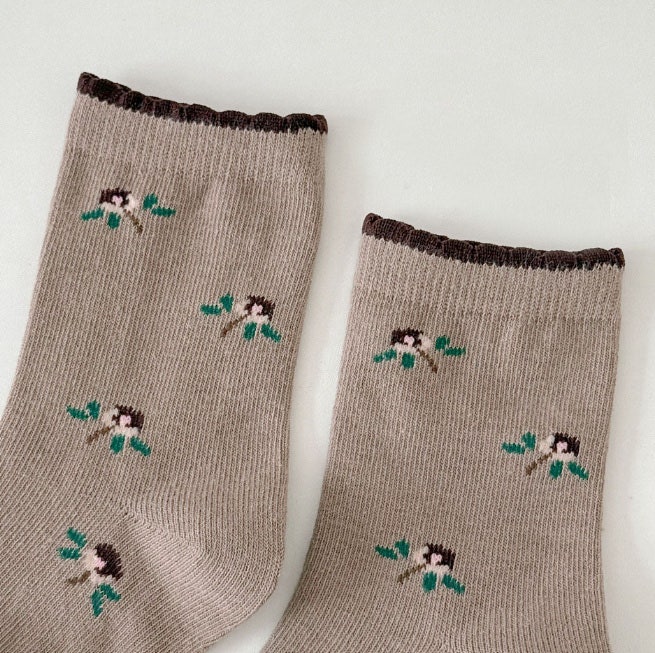 Miso - Korean Children Fashion - #kidsshorts - Flower Bunny Socks Set (set of 5) - 3