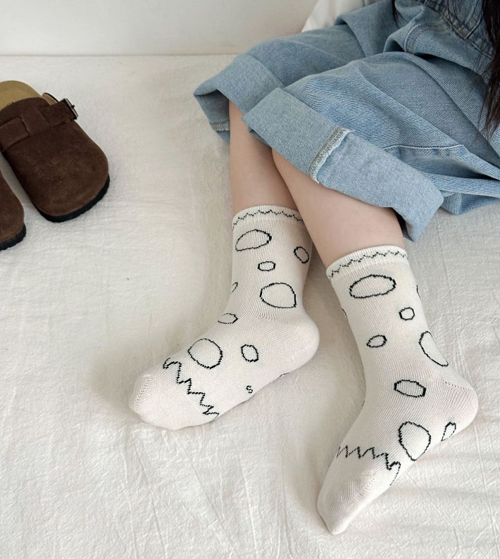 Miso - Korean Children Fashion - #kidsshorts - Shapes Socks Set (set of 4) - 7