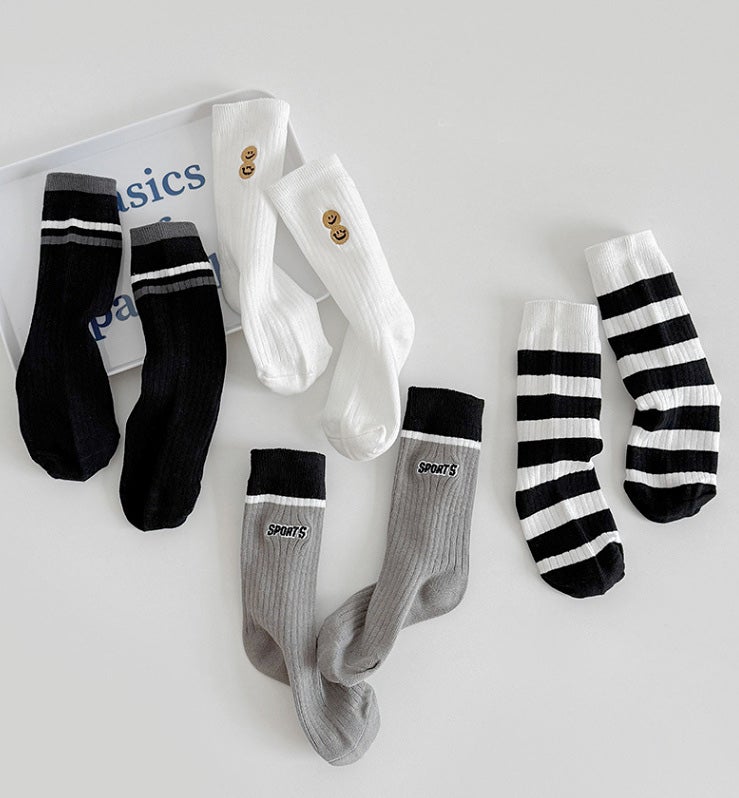 Miso - Korean Children Fashion - #kidsshorts - Double Socks Set (set of 4) - 6
