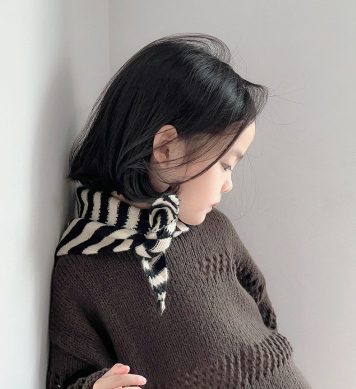 Miso - Korean Children Fashion - #kidsstore - Stripe Bandana Muffler - 5