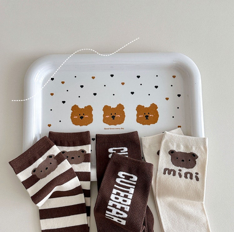 Miso - Korean Children Fashion - #kidsstore - Mini Bear Half Set (set of 3) - 12
