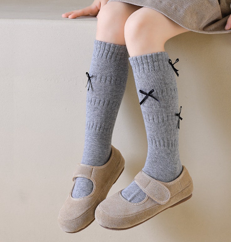 Miso - Korean Children Fashion - #kidsstore - Ribbon Warmer Socks - 5
