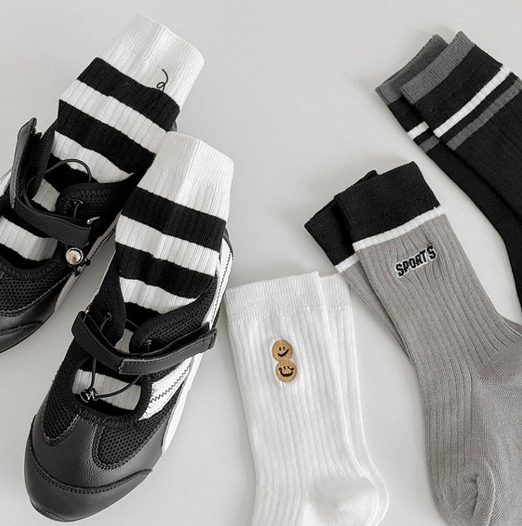 Miso - Korean Children Fashion - #kidsstore - Double Socks Set (set of 4) - 7