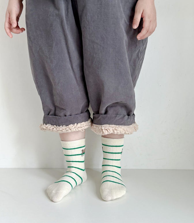 Miso - Korean Children Fashion - #kidsstore - Bear Happy Day Socks Set (set of 5) - 5