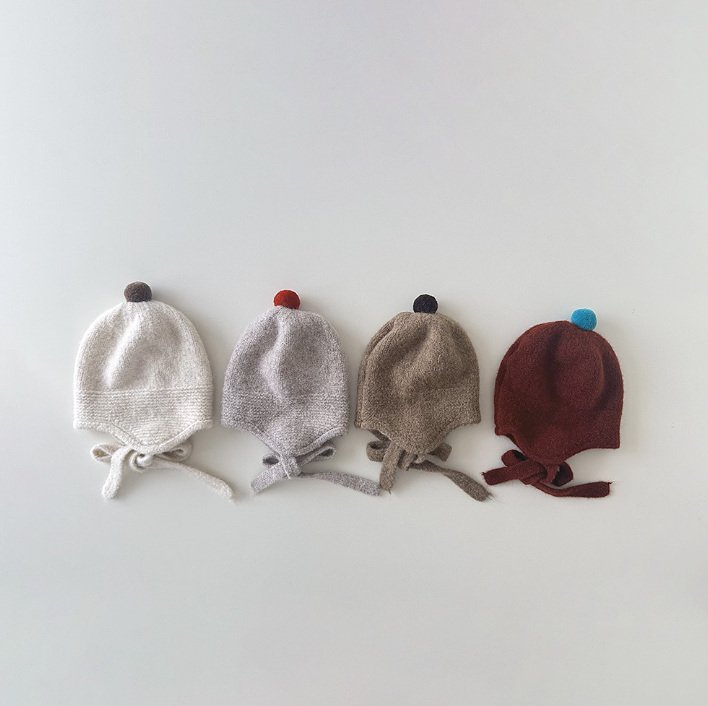 Miso - Korean Children Fashion - #kidzfashiontrend - Pompom Ear Knit Hat - 2