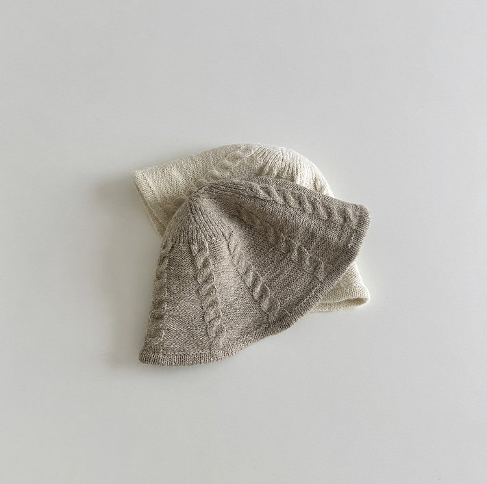 Miso - Korean Children Fashion - #kidsstore - Cable Knit Bucket Hat - 4