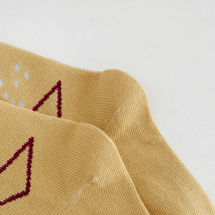 Miso - Korean Children Fashion - #kidsstore - Triangle Square Socks Set (set of 4) - 4