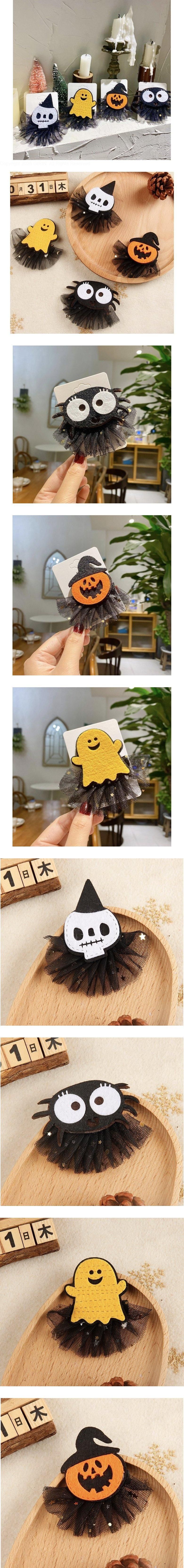 Miso - Korean Children Fashion - #kidzfashiontrend - Halloween Lace Hair Clip