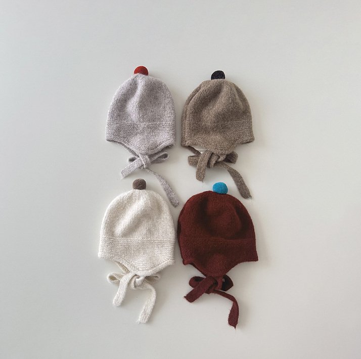 Miso - Korean Children Fashion - #Kfashion4kids - Pompom Ear Knit Hat - 4