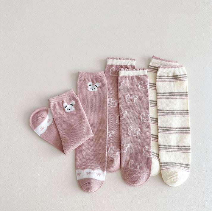 Miso - Korean Children Fashion - #littlefashionista - Pink Bunny Half Set (set of 3) - 2