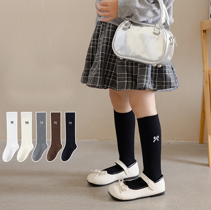 Miso - Korean Children Fashion - #littlefashionista - Ribbed Ribbon Tights - 9