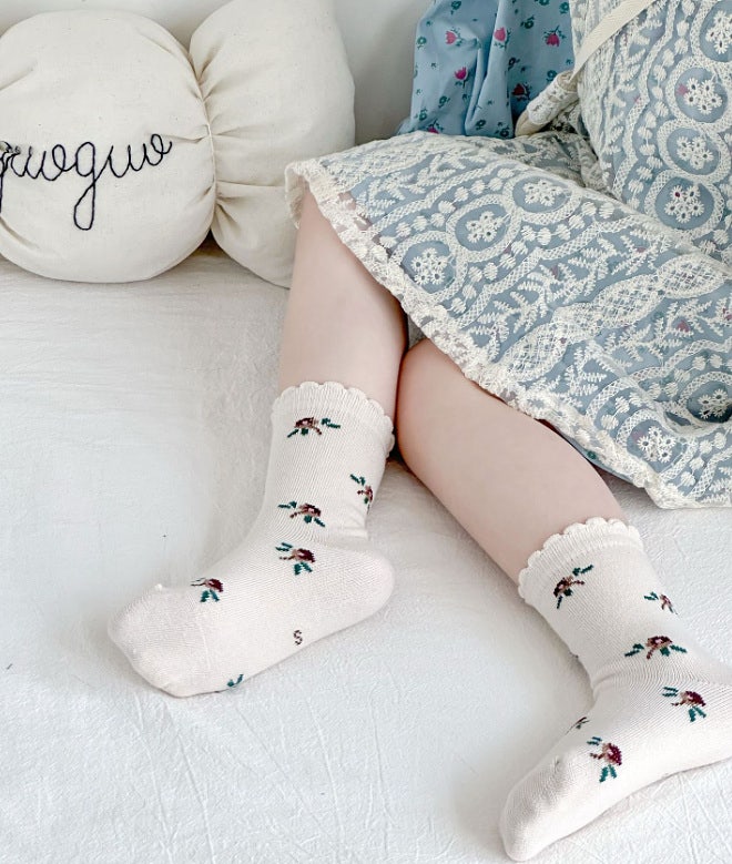 Miso - Korean Children Fashion - #littlefashionista - Flower Bunny Socks Set (set of 5) - 7